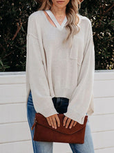 Load image into Gallery viewer, Women'S Casual Warm V-Neck Knitted Long-Sleeved Sweater