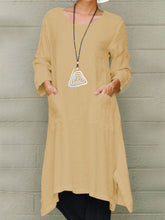 Load image into Gallery viewer, Casual Women'S Solid Color Cotton And Linen Dress