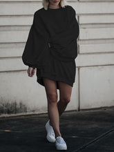 Load image into Gallery viewer, Loose Long-sleeved Solid Color Sweater Dress