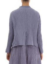 Load image into Gallery viewer, Short Crinkled Violet Tulip Button Jacket