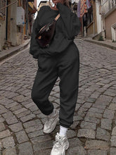 Load image into Gallery viewer, Solid Color Long Sleeve Loose Casual Two-piece Suit