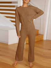 Load image into Gallery viewer, Round Neck Long Sleeve Loose Casual Suit