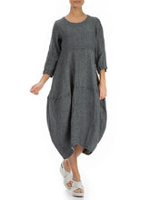 Load image into Gallery viewer, Pure Color High Waist Loose Linen Casual Dress