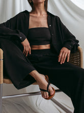 Load image into Gallery viewer, Fashion Casual Loose Lapel Long Sleeve Solid Color Two-piece Suit