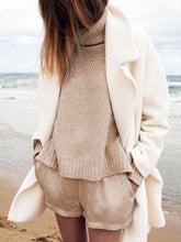 Load image into Gallery viewer, Solid Color Turtleneck Sweater Suit