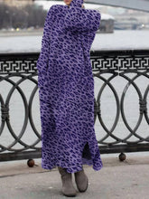 Load image into Gallery viewer, Leopard-print round neck cotton loose casual dress