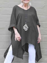 Load image into Gallery viewer, Retro Casual Cotton And Linen Women'S Suit With Irregular Hem