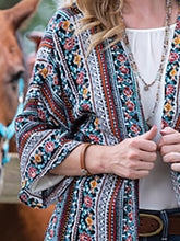 Load image into Gallery viewer, Tribal Printed Long Sleeve Women Cardigans Kimonos