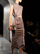 Load image into Gallery viewer, Fashion Sleeveless Stand Collar Elegant Evening Dress