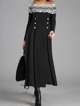 Load image into Gallery viewer, Elegant and Generous One-neck Lace Long Sleeve Dress
