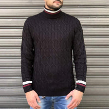 Load image into Gallery viewer, Men'S Fashion Contrast Black And White Casual Sweater