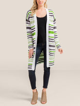 Load image into Gallery viewer, Casual Color Matching Striped Women'S Sweater Coat