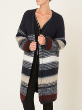 Load image into Gallery viewer, Casual Striped Women'S Sweater Coat