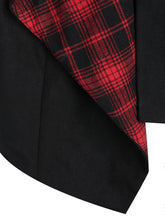 Load image into Gallery viewer, Asymmetrical Hem Fashionable Plaid Long-sleeved Wool Top