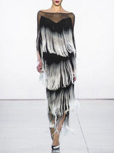 Load image into Gallery viewer, Fashion Sexy Tassel Elegant Evening Dress