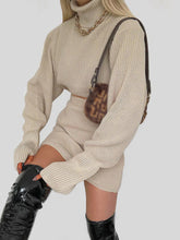 Load image into Gallery viewer, Women'S Warm Casual High Neck Knitted Two-Piece Suit