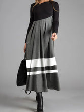 Load image into Gallery viewer, Simple Casual Loose Color Matching Maxi Dress