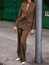 Load image into Gallery viewer, Casual Double Row Loose Ladies Two-piece Suit
