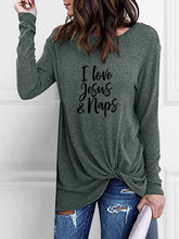 Load image into Gallery viewer, Casual Comfortable Love Jesus Knotted Women'S Long Sleeve T-Shirt