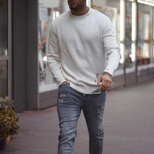 Load image into Gallery viewer, Men'S Fashion Casual Round Neck Distressed Sweater