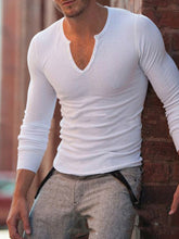 Load image into Gallery viewer, Solid Color Everyday Fashion V-Neck Long Sleeve Top