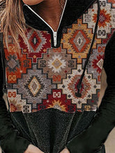 Load image into Gallery viewer, Ladies Ethnic Totem Stitching Printed Hoodie Sweatshirt
