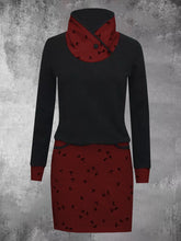 Load image into Gallery viewer, Casual And Fun Printing Contrast Color Women'S Sweater Dress