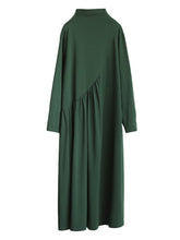 Load image into Gallery viewer, Fashion Solid Color High Neck Loose Dress