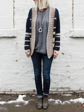 Load image into Gallery viewer, Casual Knitted Stripe Cardigan Jacket