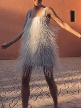Load image into Gallery viewer, Fashion Fringed Sling Evening Dress