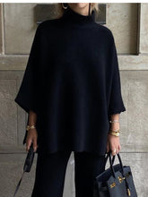 Load image into Gallery viewer, Fashion Solid Color Round Neck Two-piece Suit