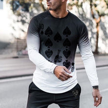 Load image into Gallery viewer, Men'S Black And White Gradient Long Sleeve Fashion Two-Piece Suit