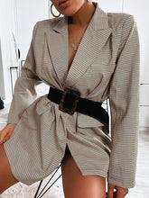 Load image into Gallery viewer, Fashion Lapel Long Sleeve Casual Plaid Suit Jacket