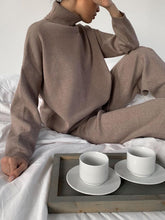 Load image into Gallery viewer, Turtleneck Sweater Knit Two-Piece Suit

