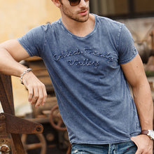 Load image into Gallery viewer, Men&#39;S Solid Color Slim Short Sleeve Round Neck T-Shirt
