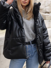 Load image into Gallery viewer, Fashion Stand-up Collar Warm Puffer Jacket Coat
