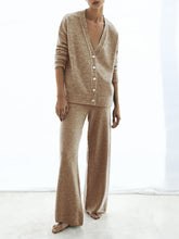 Load image into Gallery viewer, Fashion Casual Solid Color Cardigan Two-piece Suit
