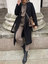Load image into Gallery viewer, Casual Solid Color Knitted Loose Hooded Two-piece Suit
