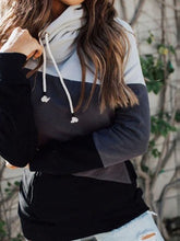 Load image into Gallery viewer, Long Sleeve Color Block Hooded Sweatshirt
