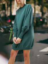 Load image into Gallery viewer, Pure Color Casual Long Sleeve Sweater Dress
