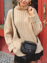Load image into Gallery viewer, Casual Solid Color Turtleneck Loose Sweater

