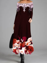 Load image into Gallery viewer, Lace Fashion and Elegant Embroidered One-neck Dress
