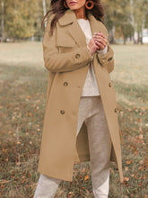 Load image into Gallery viewer, Ladies Suit Collar Double-breasted Casual Solid Color Coat
