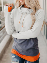 Load image into Gallery viewer, Color Block Long Sleeve Casual Hoodie
