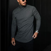 Load image into Gallery viewer, Fashion high collar casual cotton long sleeve T-shirt
