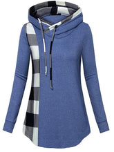 Load image into Gallery viewer, Color Block Long Sleeve Mid-Length Casual Hoodie
