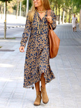 Load image into Gallery viewer, Retro Leaf Print Holiday Women&#39;S Dress
