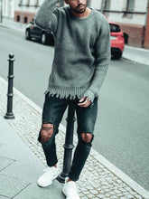 Load image into Gallery viewer, Fashion Solid Color Round Neck Men&#39;S Sweater
