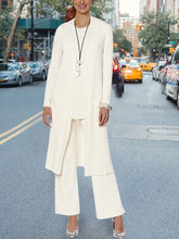 Load image into Gallery viewer, Fashion Round Neck Knitted Casual Ladies Three-piece Suit
