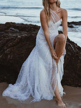 Load image into Gallery viewer, One-shoulder Mesh Long Wedding Dress
